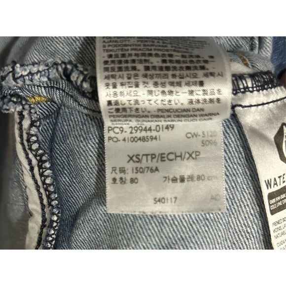 Women’s Levi's Premium Denim Trucker Jean Jacket Size Extra Small - Picture 7 of 7